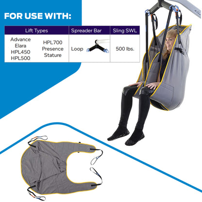 Joerns Hoyer Full Back Padded Loop Sling | 500 lbs Capacity | Full Support