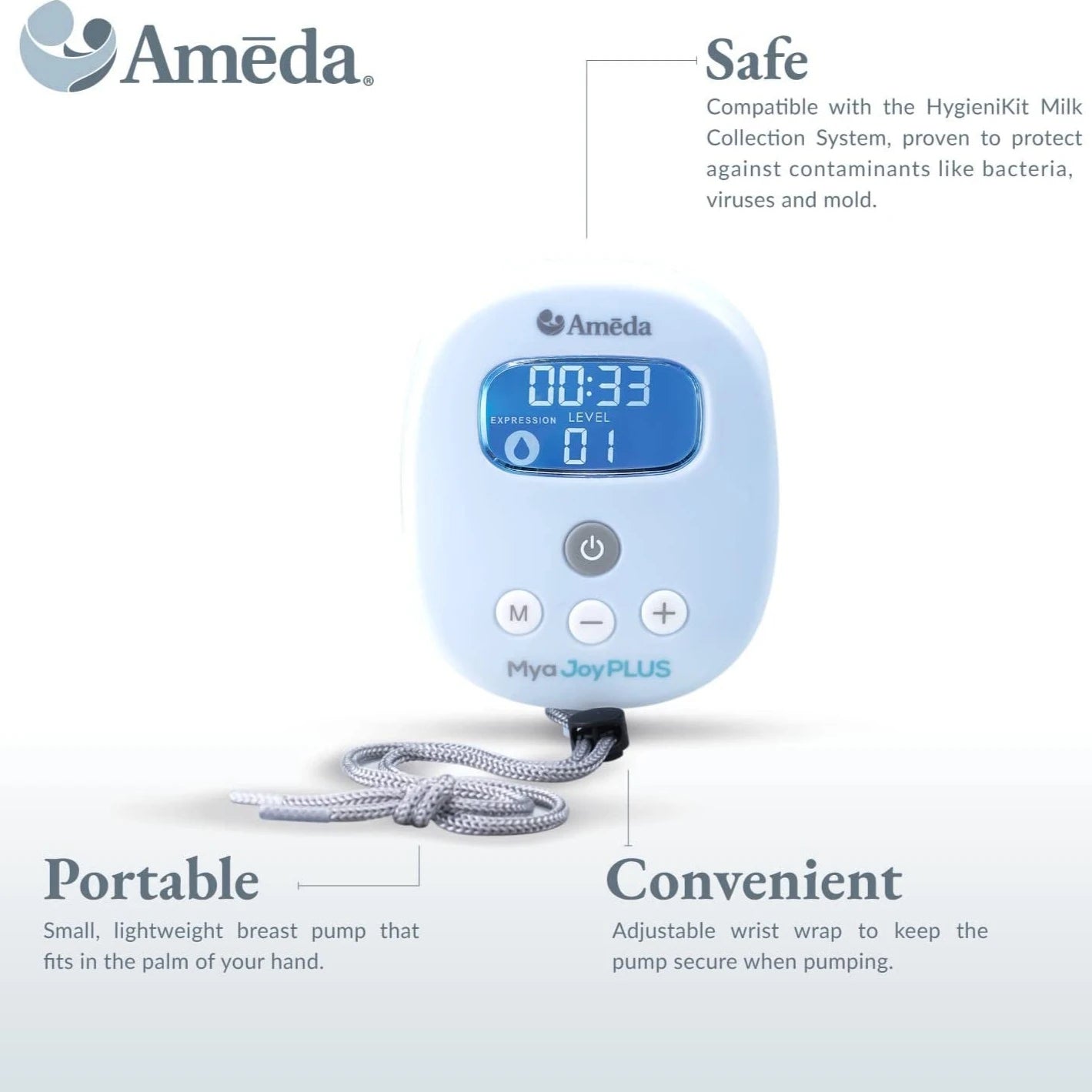 Ameda MYA Joy Plus Double Electric Rechargeable Breast Pump